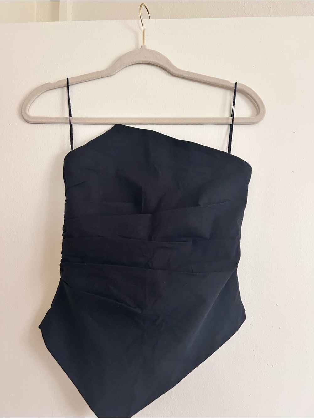 Abercrombie & Fitch Black Asymmetric Strap Tank Top